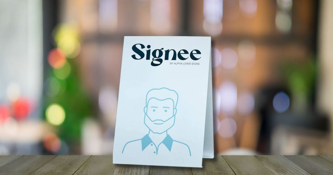 sample of blade signs, a-frame signs from Signee