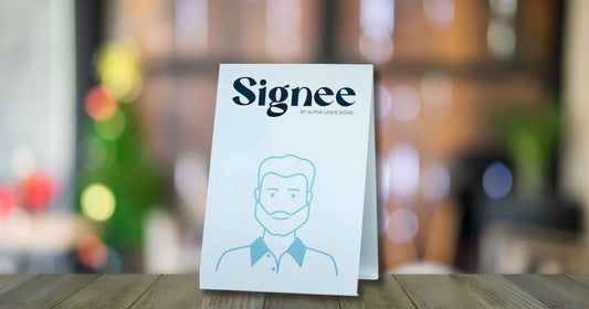 sample of blade signs, a-frame signs from Signee